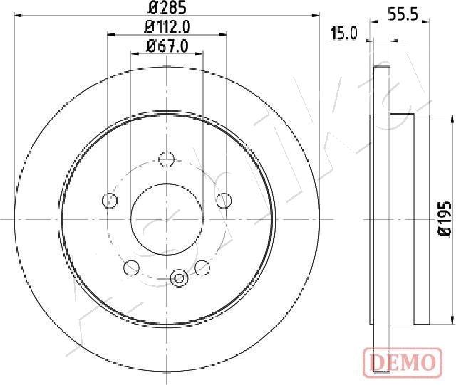 Ashika 61-00-0522C - Brake Disc autospares.lv