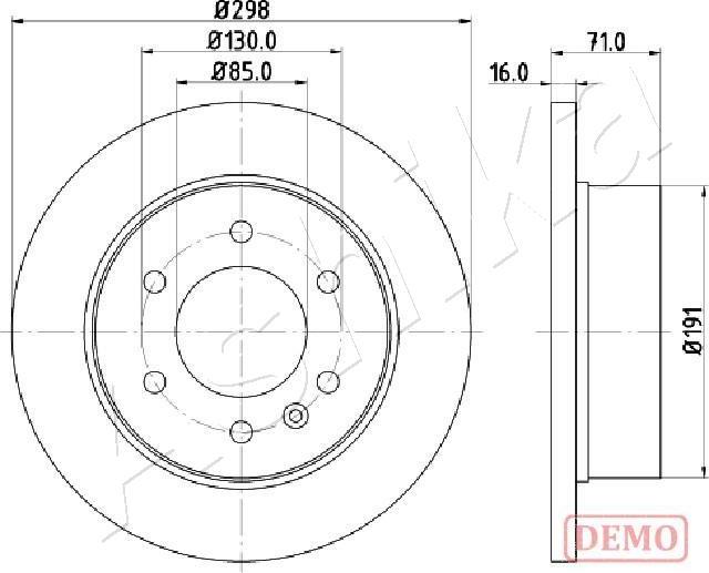 Ashika 61-00-0527C - Brake Disc autospares.lv