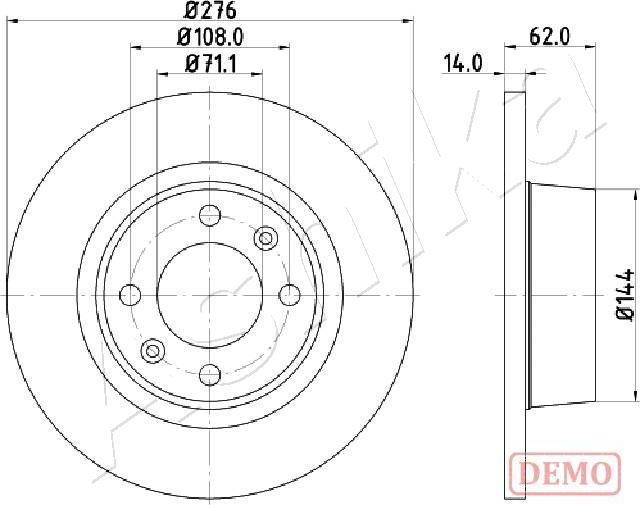 Ashika 61-00-0604C - Brake Disc autospares.lv