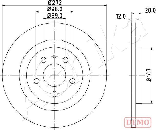 Ashika 61-00-0606C - Brake Disc autospares.lv