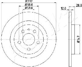 Ashika 61-00-0606 - Brake Disc autospares.lv