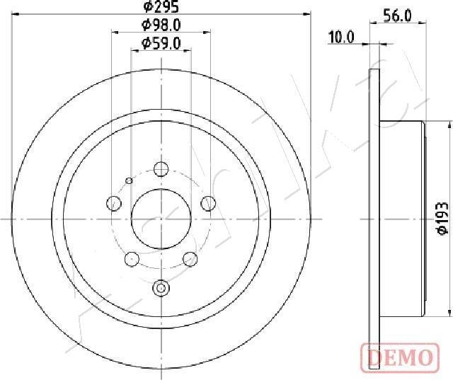 Ashika 61-00-0608C - Brake Disc autospares.lv