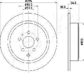 Ashika 61-00-0608 - Brake Disc autospares.lv