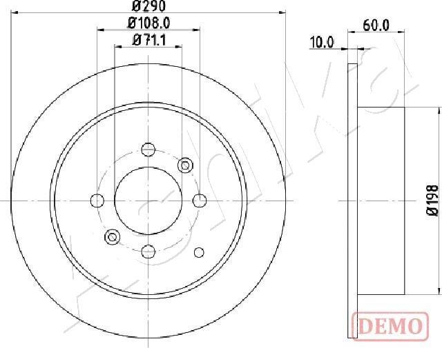 Ashika 61-00-0616C - Brake Disc autospares.lv