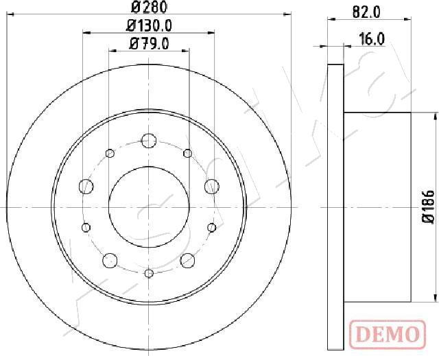 Ashika 61-00-0611C - Brake Disc autospares.lv