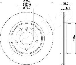 Ashika 61-00-0109 - Brake Disc autospares.lv