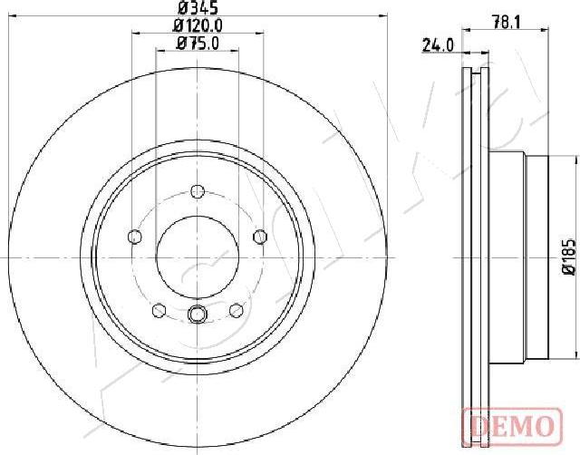 Ashika 61-00-0132C - Brake Disc autospares.lv