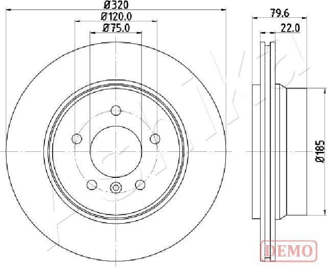 Ashika 61-00-0128C - Brake Disc autospares.lv