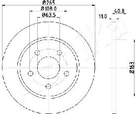 Ashika 61-00-0300 - Brake Disc autospares.lv