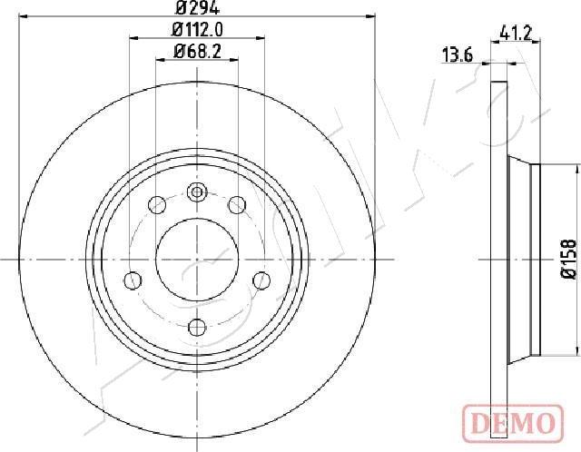 Ashika 61-00-0307C - Brake Disc autospares.lv