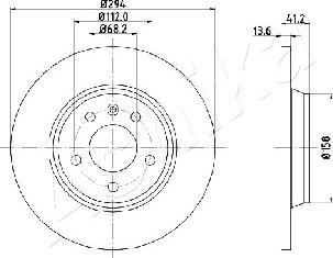 Ashika 61-00-0307 - Brake Disc autospares.lv