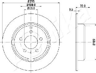 Ashika 61-00-0319 - Brake Disc autospares.lv