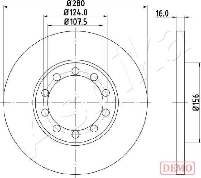 Ashika 61-00-0314C - Brake Disc autospares.lv