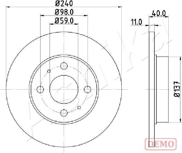 Ashika 61-00-0200C - Brake Disc autospares.lv