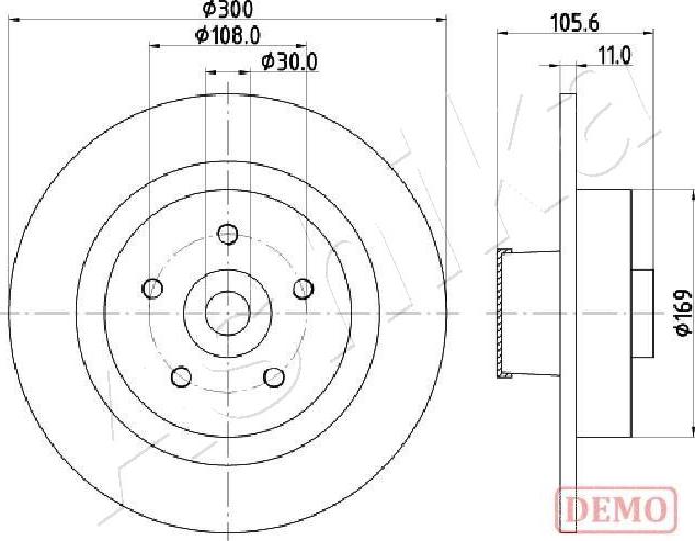 Ashika 61-00-0700C - Brake Disc autospares.lv