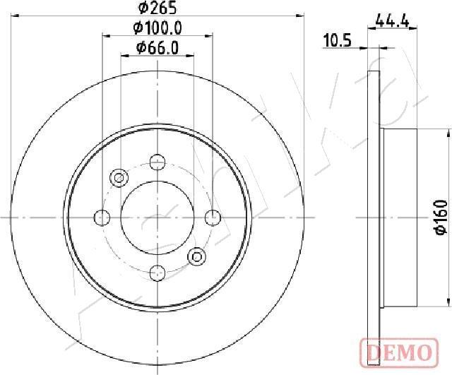 Ashika 61-00-0708C - Brake Disc autospares.lv