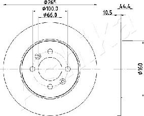 Ashika 61-00-0708 - Brake Disc autospares.lv