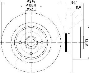 Ashika 61-00-0703 - Brake Disc autospares.lv