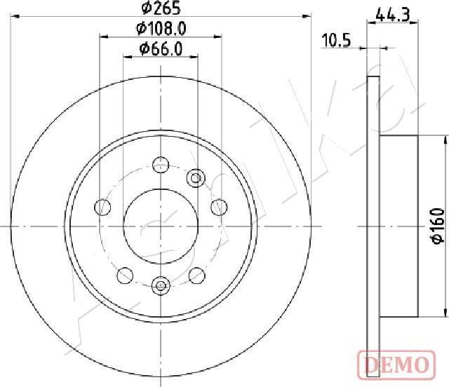 Ashika 61-00-0707C - Brake Disc autospares.lv