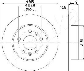 Ashika 61-00-0707 - Brake Disc autospares.lv