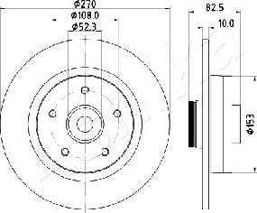 Ashika 61-00-0710 - Brake Disc autospares.lv