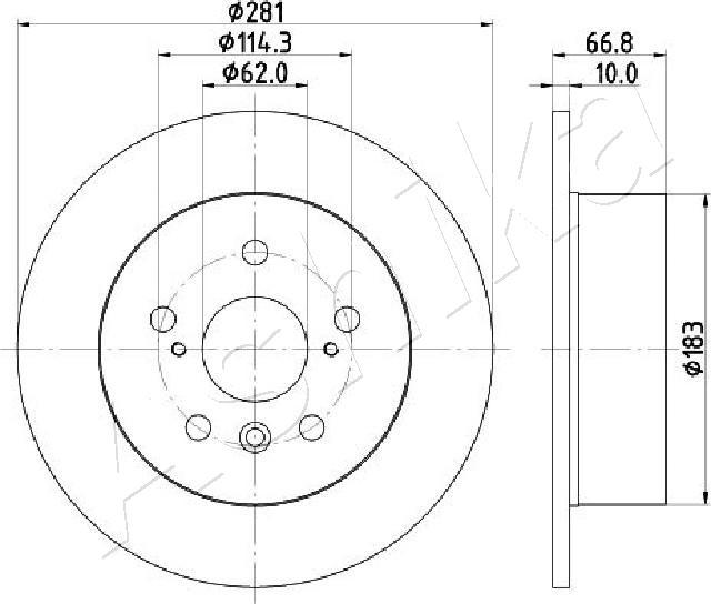 Ashika 61-02-256C - Brake Disc autospares.lv