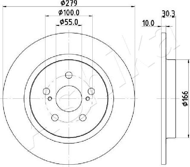 Ashika 61-02-275C - Brake Disc autospares.lv