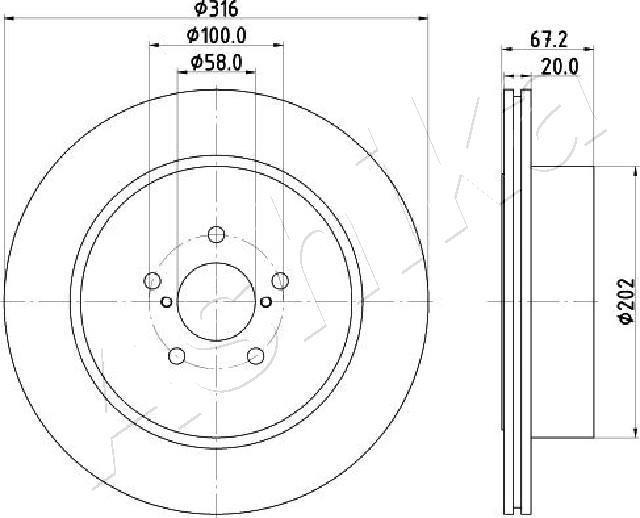 Ashika 61-07-714C - Brake Disc autospares.lv