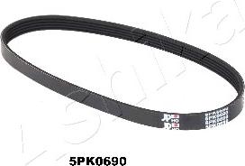 Ashika 112-5PK690 - V-Ribbed Belt autospares.lv