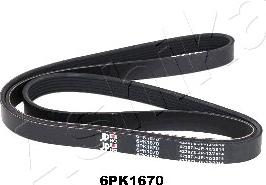 Ashika 112-6PK1670 - V-Ribbed Belt autospares.lv