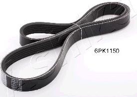 Ashika 112-6PK1150 - V-Ribbed Belt autospares.lv