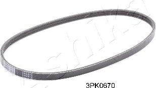 Ashika 112-3PK670 - V-Ribbed Belt autospares.lv