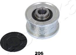 Ashika 130-02-206 - Pulley, alternator, freewheel clutch autospares.lv