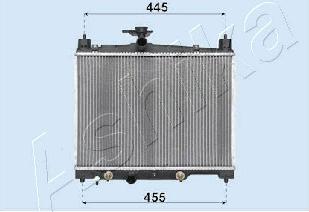 Ashika RDA153014 - Radiator, engine cooling autospares.lv