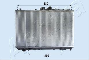 Ashika RDA163027 - Radiator, engine cooling autospares.lv