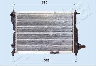 Ashika RDA313024 - Radiator, engine cooling autospares.lv