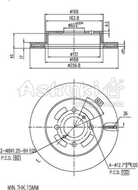 Ashuki 0990-4108 - Brake Disc autospares.lv