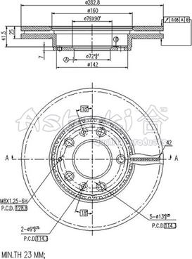 Ashuki 0990-6703 - Brake Disc autospares.lv