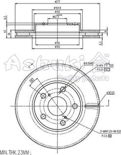 Ashuki 0990-1912 - Brake Disc autospares.lv