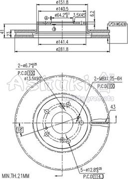 Ashuki 0990-8404 - Brake Disc autospares.lv