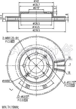 Ashuki 0990-3404 - Brake Disc autospares.lv