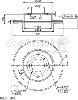 Ashuki 0990-2108 - Brake Disc autospares.lv