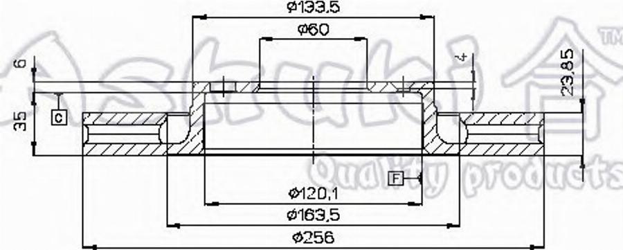 Ashuki 0990-7090 - Brake Disc autospares.lv