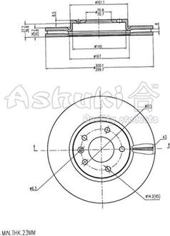 Ashuki 0990-7190 - Brake Disc autospares.lv