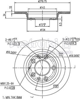 Ashuki 0993-9203 - Brake Disc autospares.lv