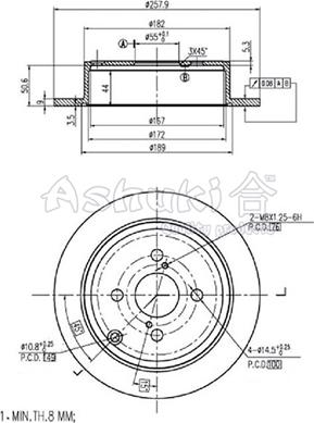 Ashuki 0993-4402 - Brake Disc autospares.lv