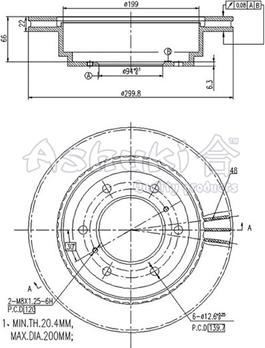 Ashuki 0993-5205 - Brake Disc autospares.lv