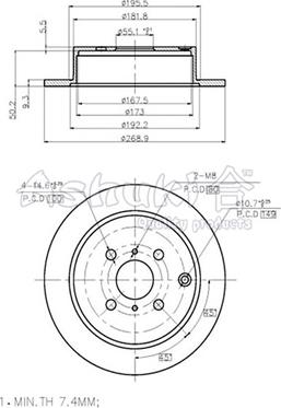 Ashuki 0993-6302 - Brake Disc autospares.lv