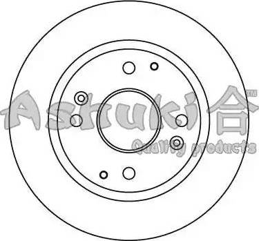 Ashuki 0993-0204 - Brake Disc autospares.lv