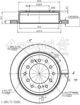 Ashuki 0993-1402 - Brake Disc autospares.lv